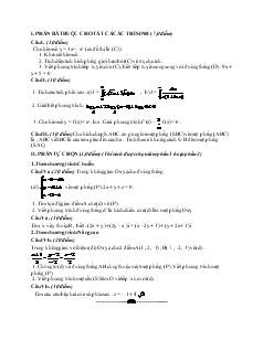 Giáo án lớp 12 môn Toán - Đề kiểm tra số 6