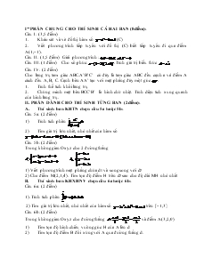 Giáo án lớp 12 môn Toán - Đề kiểm tra số 74