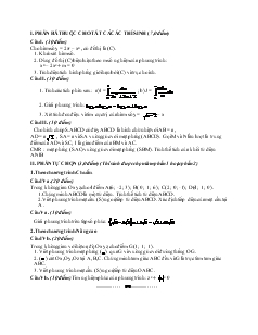 Giáo án lớp 12 môn Toán - Đề kiểm tra số 7