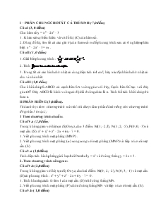 Giáo án lớp 12 môn Toán - Đề kiểm tra số 84