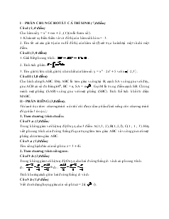 Giáo án lớp 12 môn Toán - Đề kiểm tra số 90