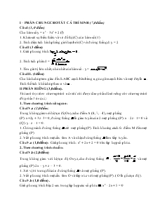 Giáo án lớp 12 môn Toán - Đề kiểm tra số 95