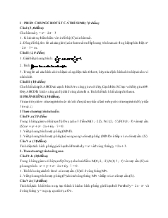 Giáo án lớp 12 môn Toán - Đề số 15