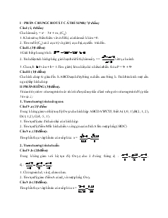 Giáo án lớp 12 môn Toán - Đề số 30