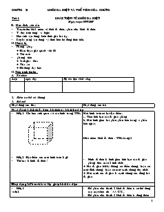 Giáo án lớp 12 môn Toán - Tiết 1: Khái niệm về khối đa diện