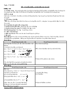 Giáo án lớp 12 môn Toán - Tiết 1: Sự đồng biến, nghịch biến của hàm số (tiếp)