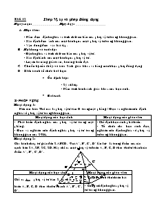 Giáo án lớp 12 môn Toán - Tiết 12: Phép vị tự và phép đồng dạng