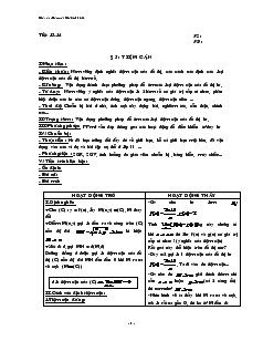 Giáo án lớp 12 môn Toán - Tiết 13, 14 - Bài 5: Tiệm cận