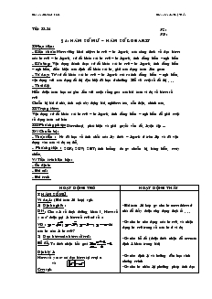 Giáo án lớp 12 môn Toán - Tiết 33, 34 - Bài 4: Hàm số mũ – hàm số logarit