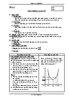 Giáo án lớp 12 môn Toán - Tiết 4, 5: Cực trị của hàm số