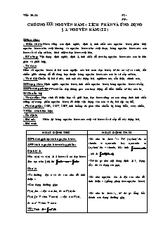 Giáo án lớp 12 môn Toán - Tiết 50, 51 - Bài 1: Nguyên hàm