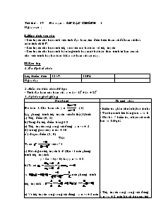 Giáo án lớp 12 môn Toán - Tiết thứ : 19 bài soạn : Ôn tập chương 1