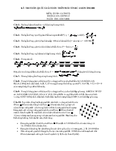 Kỳ thi toàn quốc giải toán trên máy tính casio năm 2008 môn: toán 12 (thpt) thời gian: 150 phút