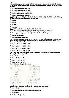 30 câu hỏi trắc nghiệm môn Vật lý