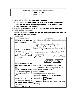 Bài giảng Hình học 11 tiết 19, 20:  Hai đường thẳng song