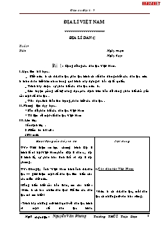 Bài giảng môn học Địa lý lớp 9 - Bài 1: Cộng đồng các dân tộc Việt Nam (Tiết 5)