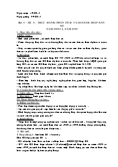 Bài giảng môn học Địa lý lớp 9 - Bài 5 – Tiết 5: Thực hành: Phân tích và so sánh tháp dân số năm 1989 và năm 1999