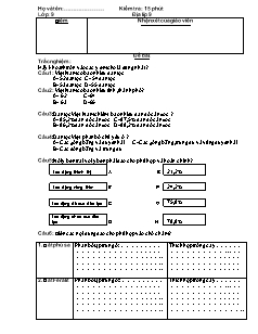 Bài giảng môn học Địa lý lớp 9 - Kiểm tra : 15 phút (Tiết 1)