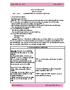 Bài giảng môn học Địa lý lớp 9 - Tiết 1 - Bài 1: Cộng đồng các dân tộc Việt Nam (Tiết 53)