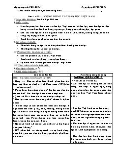 Bài giảng môn học Địa lý lớp 9 - Tiết 1 - Bài 1: Cộng đồng các dân tộc Việt Nam (tiết 4)