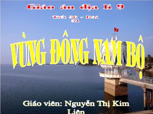 Bài giảng môn học Địa lý lớp 9 - Tiết 36 - Bài 31: Vùng đông nam bộ (Tiếp theo)