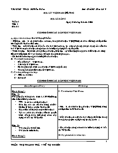 Bài giảng môn học Địa lý lớp 9 - Tuần 1 - Tiết 1 - Bài 01: Cộng đồng các dân tộc Việt Nam