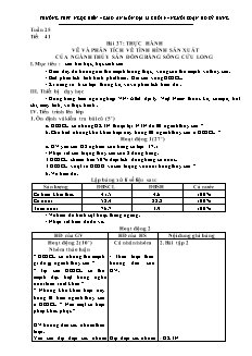 Bài giảng môn học Địa lý lớp 9 - Tuần 25 - Tiết 41 - Bài 37: Thực hành vẽ và phân tích về tình hình sản xuất của ngành thủy sản đồng bằng sông Cửu Long