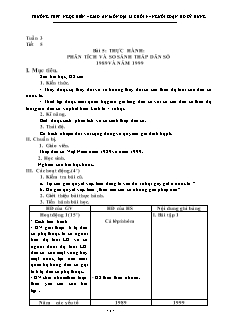 Bài giảng môn học Địa lý lớp 9 - Tuần 3 - Tiết 5 - Bài 5: Thực hành: Phân tích và so sánh tháp dân số 1989 và năm 1999