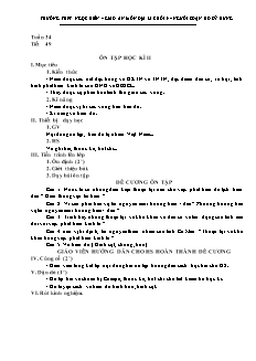 Bài giảng môn học Địa lý lớp 9 - Tuần 34 - Tiết 49: Ôn tập học kì 2