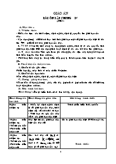 Bài giảng môn học Hình học lớp 11 - Bài ôn tập chương IV (tiết 1)