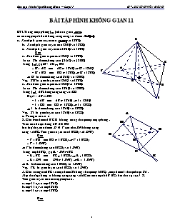 Bài giảng môn học Hình học lớp 11 - Bài tập hình không gian (Tiếp)