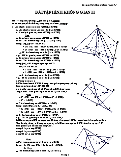Bài giảng môn học Hình học lớp 11 - Bài tập hình không gian (Tiết 1)