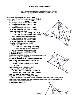 Bài giảng môn học Hình học lớp 11 - Bài tập hình không gian (Tiết 2)