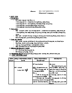 Bài giảng môn học Hình học lớp 11 - Bài tập khoảng cách