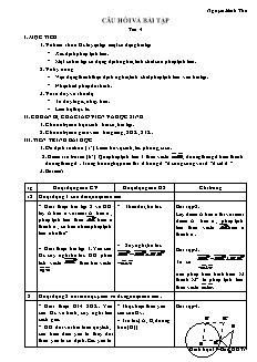 Bài giảng môn học Hình học lớp 11 - Câu hỏi và bài tập - Tiết 4