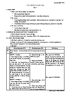 Bài giảng môn học Hình học lớp 11 - Câu hỏi và bài tập - Tiết 7