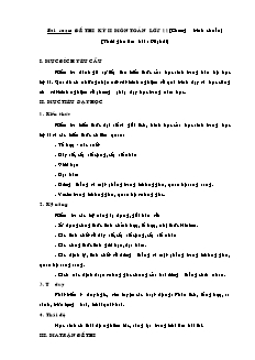 Bài giảng môn học Hình học lớp 11 - Đề thi kỳ II  (thời gian làm bài : 90 phút)