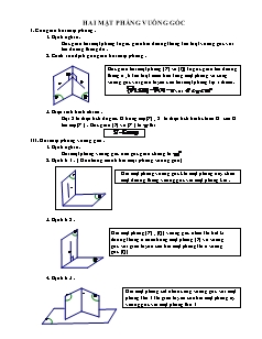 Bài giảng môn học Hình học lớp 11 - Hai mặt phẳng vuông góc