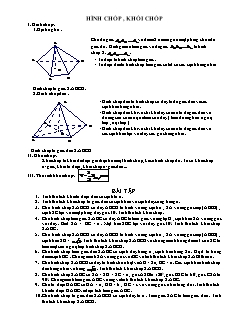 Bài giảng môn học Hình học lớp 11 - Hình chóp , khối chóp