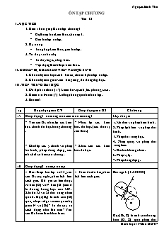 Bài giảng môn học Hình học lớp 11 - Ôn tập chương - Tiết 12