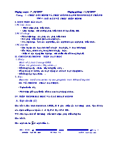 Bài giảng môn học Hình học lớp 11 - Tiết 1 : Mở đầu về phép biến hình