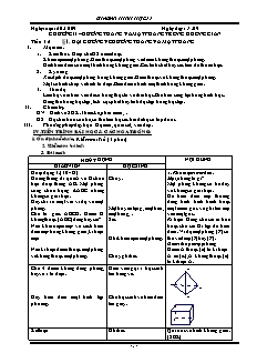 Bài giảng môn học Hình học lớp 11 - Tiết: 12 - Bài 1: Đại cương về đường thẳng và mặt phẳng