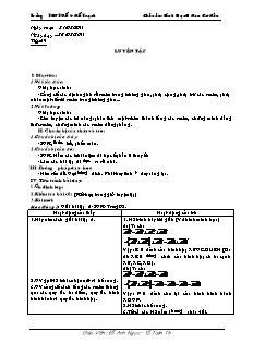 Bài giảng môn học Hình học lớp 11 - Tiết 29: Luyện tập