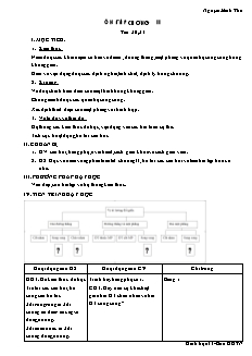 Bài giảng môn học Hình học lớp 11 - Tiết 30, 31: Ôn tâp chương II