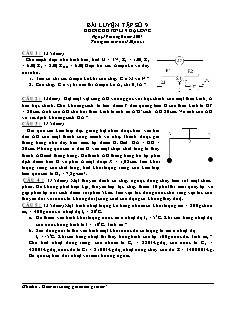 Bài giảng môn học Vật lý lớp 10 - Bài luyện tập số 9 thời gian làm bài 120 phút