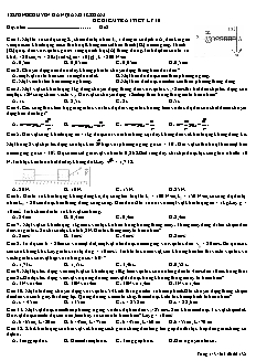 Bài giảng môn học Vật lý lớp 10 - Đề kiểm tra 1 tiết (Tiếp)