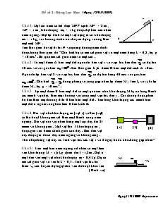 Bài giảng môn học Vật lý lớp 10 - Đề số 2: Động Lực Học
