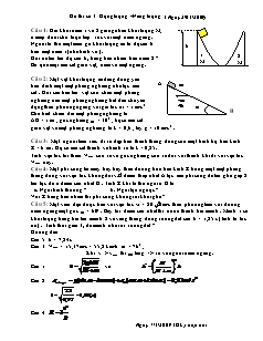 Bài giảng môn học Vật lý lớp 10 - Đề thi số 3: Động lượng –Năng lượng