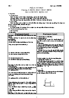 Bài giảng môn học Vật lý lớp 10 - Tiết 1 - Bài 1: Chuyển động cơ (Tiết 4)