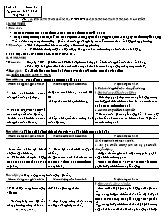 Bài giảng môn học Vật lý lớp 10 - Tiết 10 - Tuần 5 - Bài 10 : Tính tương đối của chuyển động. Công thức cộng vận tốc (Tiếp)